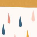 Fotomural Lluvia feliz en colores pastel - Lisboa