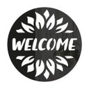Decoración de puerta Welcome Sunflower - Decoración acrílica - Redonda