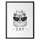 Póster gato con gafas de sol - Fun Friday Cat - Korenkova
