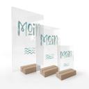Chevalet de table Moin - Bonjour
