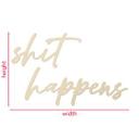 3D letras de madera shit happens - álamo