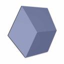 3D Hexagon Alu-Dibond - Mørkeblå