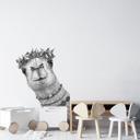 Wallsticker lama-hoved - Korenkova