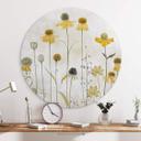 Vægcirkel Disher - Summer Flower – print på aluminium (Alu-Dibond)