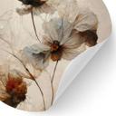 Vinilo decorativo flores secas - La elegancia de lo efímero - Treechild - Redondo