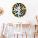 vægdekoration Farverig fredsdue - inspireret af Matisse - Zamart – print på aluminium