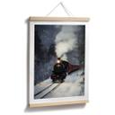 Plakat Vinter - Damplokomotiv i en snedækket skov - Melloi Art Prints