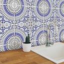 Azulejos Adhesivos Azulejos orientales azul - lote de 12