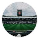Vægcirkel Eintracht Frankfurt - Stadion Tribunen – print på aluminium (Alu-Dibond)