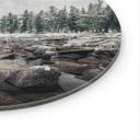 Glasbillede - Vinterskov ved søen - Rostovskiy - Rund