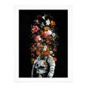 Póster astronauta con arreglo floral - Nicebleed