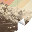 Tapet cirkel Bodart - Retro Mountain Landscape - vliesetapet/selvklæbende non-woven tapet