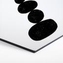 Hexagone - Alu-Dibond Nouveauprints - Pebbles 3 noir