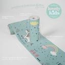 A.S. Création Lovely Kids Frise autocollante enfant - turquoise, Rosé
