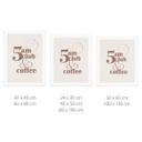 Plakat 5 am Club & Coffee | Kaffeslogan til café og køkken