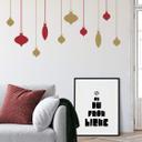 Wallsticker - 2-Farvet Julepynt