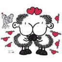 Muursticker Sheepworld - Mijn Valentijn