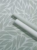 Papel pintado no tejido hojas naturaleza floral mate en verde