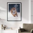 Póster Tigre siberiano en la nieve - van Duijn