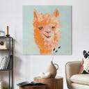 Lienzo alpaca naranja - Zwara - Cuadrado