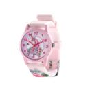 Bundle Lernuhr mit Lernzifferblatt für Kinder inkl. Armbanduhr & Mäppchen | Einhorn/Prinzessin rosa