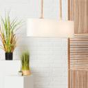 Pendelleuchte Milan, braun, 120 x 70,5 cm, Textil Pendelleuchte
