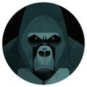 Wall Sticker Gorilla - Braun
