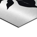 Geborsteld Alu-Dibond met goud-, zilver- & kopereffect - Zwarte bladertak - Treechild