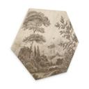 Houten Wanddecoratie met zeshoekig tuinlandschap in beige - Ms Tiff