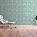 Papel pintado de tejido-no tejido con relieve de hojas en azul claro - Diseño fresco para una sensación de amplitud en la habitación