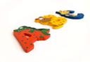 Lettres décoratives 3D animaux colorés pour enfants
