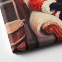 Lienzo gato de Navidad con vino - Melloi Art Prints