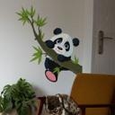 Wallsticker - Klatrende panda