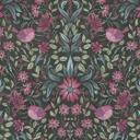 Floral negro rosa - Papel pintado no tejido Casa de campo A.S. Création - Estructura ligera mate