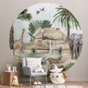 Fototapet - Rundt Kikki Belle - Jungle Paradise - vliesetapet/selvklæbende non-woven tapet