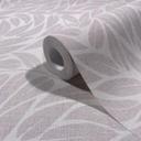 Papel pintado no tejido hojas naturaleza floral mate en gris