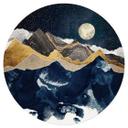 Vinilo decorativo cielo estrellado en invierno - SpaceFrog Designs - Redondo