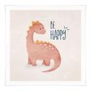 Póster Dino Be Happy - Brachiosaurus - Tunaboylu - Cuadrado