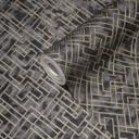 Papel pintado de diseño negro oro - papel pintado moderno gráfico no tejido con motivo brillante