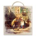 Cuadro de madera Spitzweg - El novio eterno - 40x41,5 cm