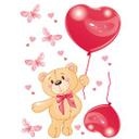 Sticker mural - Ourson et ballon