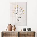 Akrylbillede Delikat plante med gule blomster - Goed Blauw