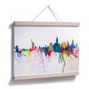 Póster Bleichner - Skyline de New York en acuarela