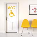 Handicaptoilet skilt wallsticker