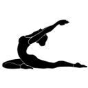 Wallsticker yoga due silhuet ensfarvet