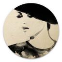 Cuadro de madera Fashion Victim - redondo
