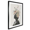 Póster Frida Floral Studio - Silueta de mujer con flores de lis