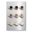Geborsteld Alu-Dibond met goud-, zilver- & kopereffect - Shades of coffee
