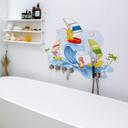 Muursticker De Vier Dierenvrienden - Spelen met Water