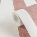Papel pintado a rayas óxido rojo blanco - Papel pintado no tejido con rayas anchas